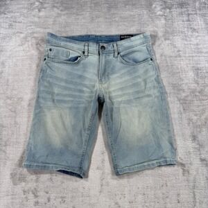 Buffalo David Bitton Shorts Mens 32 Blue Denim Light Wash Evanx Stretch Casual